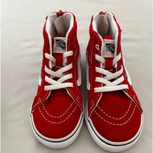 Toddler Boy’s Vans Sneakers Racing Red/True White Size 10